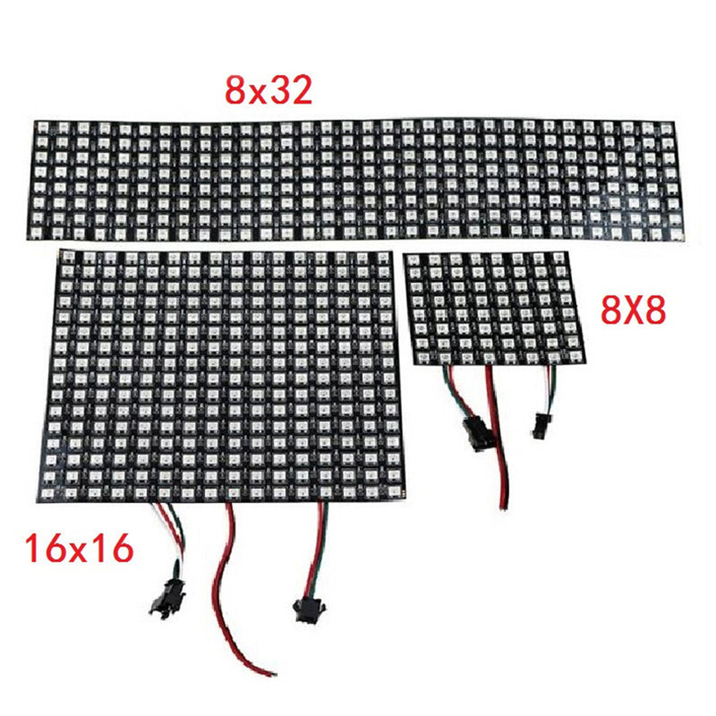 DC5V 0.26x0.26Ft WS2812B Full Color Digital Addressable Flexible LED Display Screen - Built in 64 Pixel Dot Matrix Display DC5V 0.26x0.26Ft WS2812B Full Color Digital Addressable Flexible LED Display Screen - Built in 64 Pixel Dot Matrix Display
